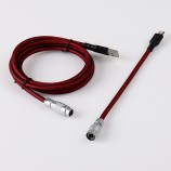  Mechanical keyboard cable USB type C  red color braided spiral coiled extension portable cable